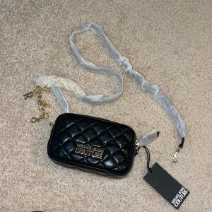 versace jeans couture black purse